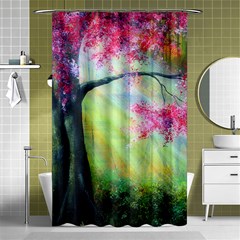 Forests Stunning Glimmer Paintings Sunlight Blooms Plants Love Seasons Traditional Art Flowers Sunsh Shower Curtain 48  X 72  (small)  by BangZart