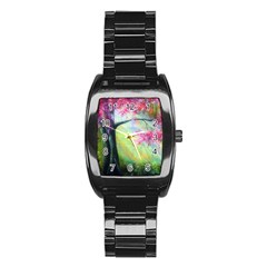 Forests Stunning Glimmer Paintings Sunlight Blooms Plants Love Seasons Traditional Art Flowers Sunsh Stainless Steel Barrel Watch by BangZart