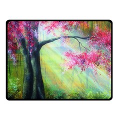 Forests Stunning Glimmer Paintings Sunlight Blooms Plants Love Seasons Traditional Art Flowers Sunsh Double Sided Fleece Blanket (small)  by BangZart