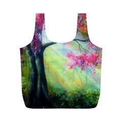 Forests Stunning Glimmer Paintings Sunlight Blooms Plants Love Seasons Traditional Art Flowers Sunsh Full Print Recycle Bags (m)  by BangZart