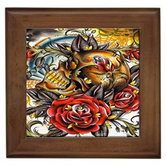 Flower Art Traditional Framed Tiles