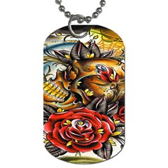 Flower Art Traditional Dog Tag (one Side) by BangZart