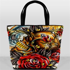 Flower Art Traditional Bucket Bags