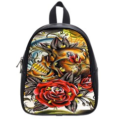 Flower Art Traditional School Bags (small)  by BangZart