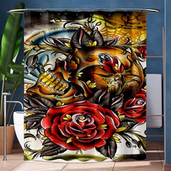 Flower Art Traditional Shower Curtain 60  X 72  (medium)  by BangZart