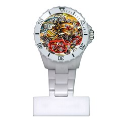 Flower Art Traditional Plastic Nurses Watch