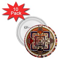 Colorful Mandala 1 75  Buttons (10 Pack)