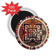 Colorful Mandala 2 25  Magnets (100 Pack) 