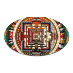 Colorful Mandala Oval Magnet by BangZart