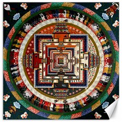 Colorful Mandala Canvas 16  X 16   by BangZart