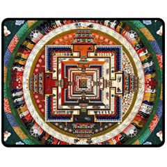 Colorful Mandala Fleece Blanket (medium) 