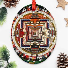 Colorful Mandala Ornament (oval Filigree) by BangZart