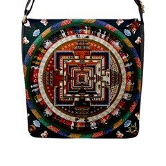 Colorful Mandala Flap Messenger Bag (l) 