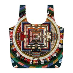 Colorful Mandala Full Print Recycle Bags (l) 