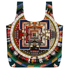 Colorful Mandala Full Print Recycle Bags (l)  by BangZart