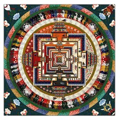 Colorful Mandala Large Satin Scarf (square) by BangZart