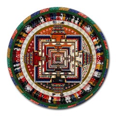 Colorful Mandala Round Mousepads by BangZart