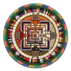 Colorful Mandala Magnet 5  (round)