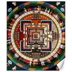 Colorful Mandala Canvas 8  X 10  by BangZart