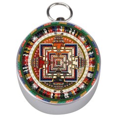 Colorful Mandala Silver Compasses