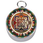 Colorful Mandala Silver Compasses Front