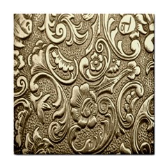 Golden European Pattern Tile Coasters