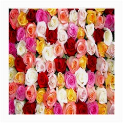 Rose Color Beautiful Flowers Medium Glasses Cloth by BangZart