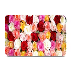 Rose Color Beautiful Flowers Plate Mats by BangZart