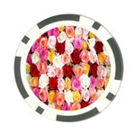 Rose Color Beautiful Flowers Poker Chip Card Guard Front