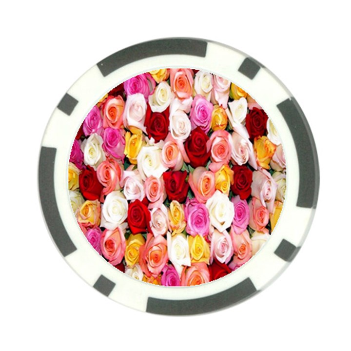 Rose Color Beautiful Flowers Poker Chip Card Guard