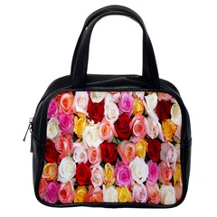 Rose Color Beautiful Flowers Classic Handbags (one Side)