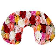 Rose Color Beautiful Flowers Travel Neck Pillows by BangZart