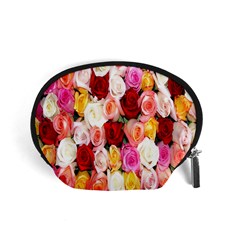 Rose Color Beautiful Flowers Accessory Pouches (small) 