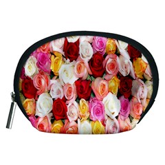 Rose Color Beautiful Flowers Accessory Pouches (medium) 