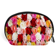 Rose Color Beautiful Flowers Accessory Pouches (large) 