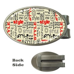 Backdrop Style With Texture And Typography Fashion Style Money Clips (oval)  by BangZart