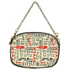 Backdrop Style With Texture And Typography Fashion Style Chain Purses (two Sides)  by BangZart