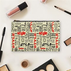 Backdrop Style With Texture And Typography Fashion Style Cosmetic Bag (medium)  by BangZart