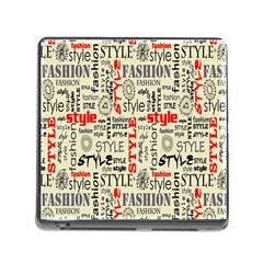 Backdrop Style With Texture And Typography Fashion Style Memory Card Reader (square) by BangZart