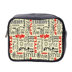 Backdrop Style With Texture And Typography Fashion Style Mini Toiletries Bag 2-side by BangZart