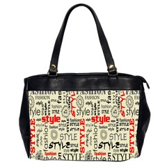 Backdrop Style With Texture And Typography Fashion Style Office Handbags (2 Sides)  by BangZart