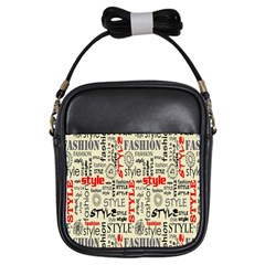 Backdrop Style With Texture And Typography Fashion Style Girls Sling Bags by BangZart