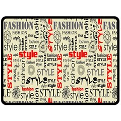 Backdrop Style With Texture And Typography Fashion Style Fleece Blanket (large)  by BangZart