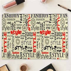 Backdrop Style With Texture And Typography Fashion Style Cosmetic Bag (xxl)  by BangZart