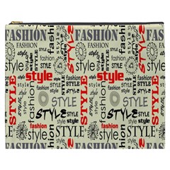 Backdrop Style With Texture And Typography Fashion Style Cosmetic Bag (xxxl)  by BangZart