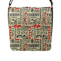 Backdrop Style With Texture And Typography Fashion Style Flap Messenger Bag (l)  by BangZart