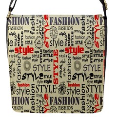 Backdrop Style With Texture And Typography Fashion Style Flap Messenger Bag (s) by BangZart