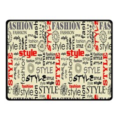 Backdrop Style With Texture And Typography Fashion Style Double Sided Fleece Blanket (small)  by BangZart