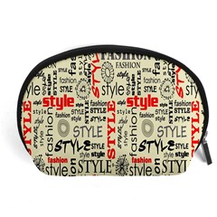 Backdrop Style With Texture And Typography Fashion Style Accessory Pouches (large)  by BangZart