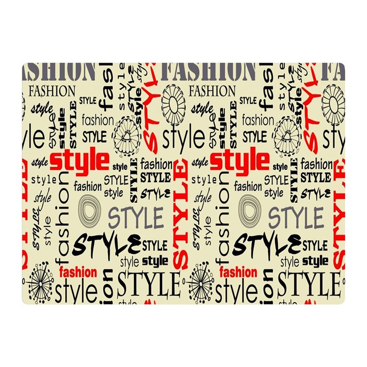 Backdrop Style With Texture And Typography Fashion Style Double Sided Flano Blanket (Mini) 